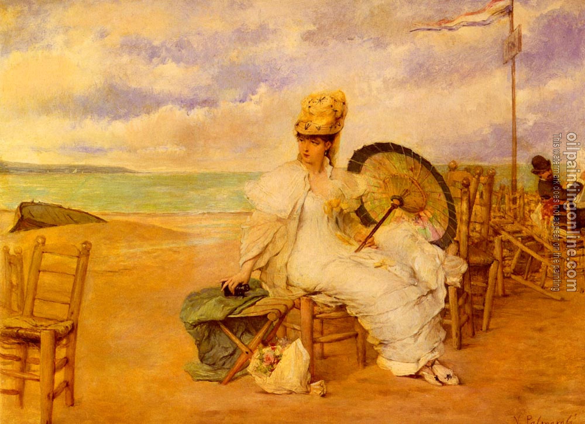 Vicente Palmaroli y Gonzalez - At The Beach